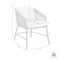 Armen Living Calica Outdoor Patio Dining Chair in Black Metal and Gray Rope 840254332294 - alternate 3